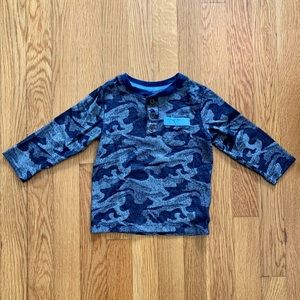 18M Cat & Jack Boys Navy Camo Henley
